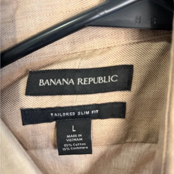 Cashmere Banana Republic Beige Tailored Slim Fit Shirt - Picture 3 of 3